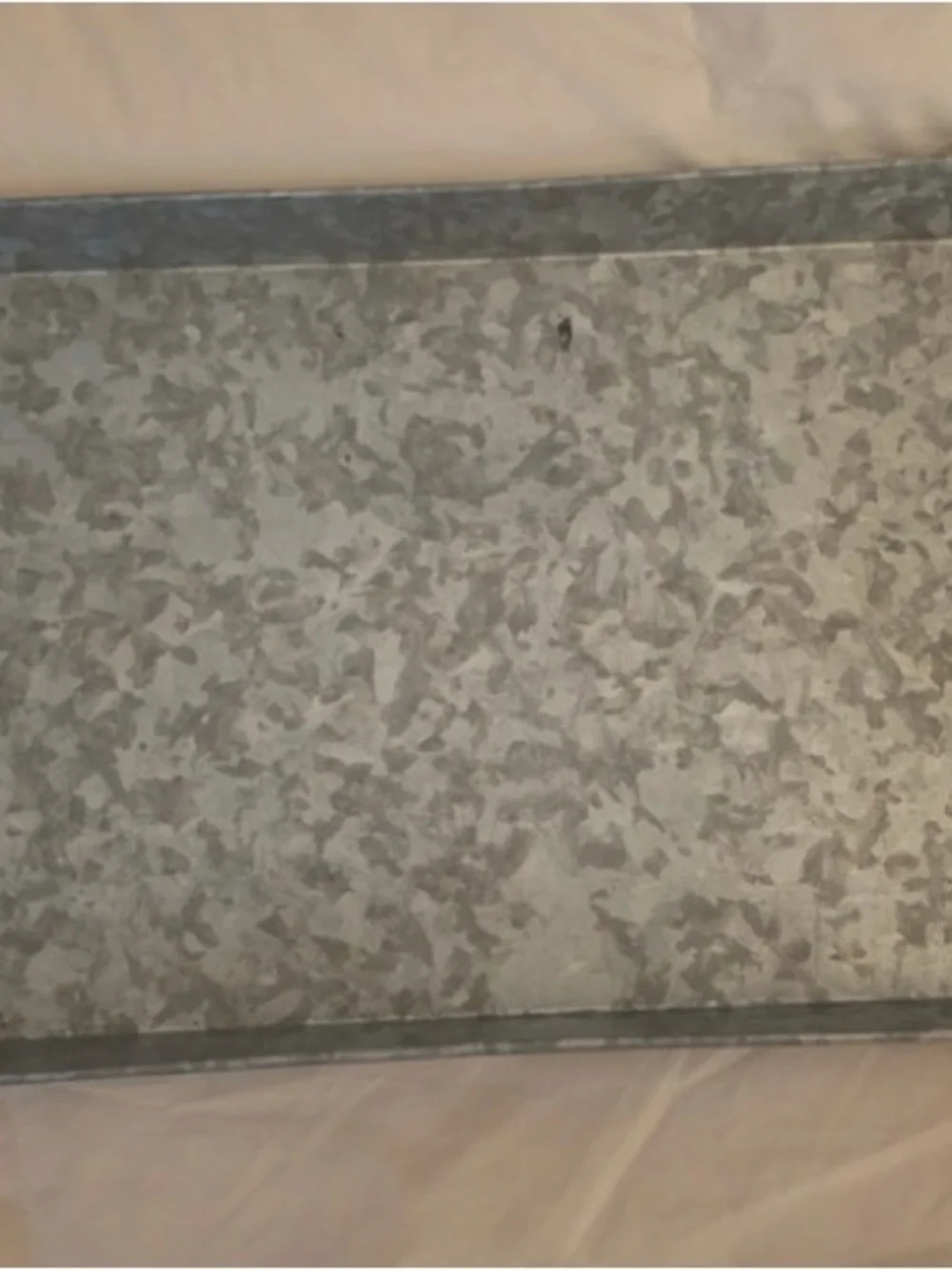 belk Galvanized Metal Serving Tray in Gray